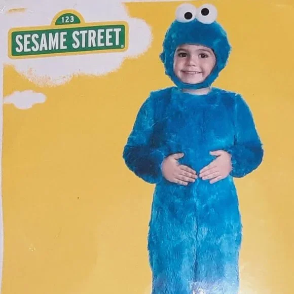 Cookie Monster Costume 2T Blue Unisex-Girls/Boys Costume + Pajamas - Picture 6 of 7